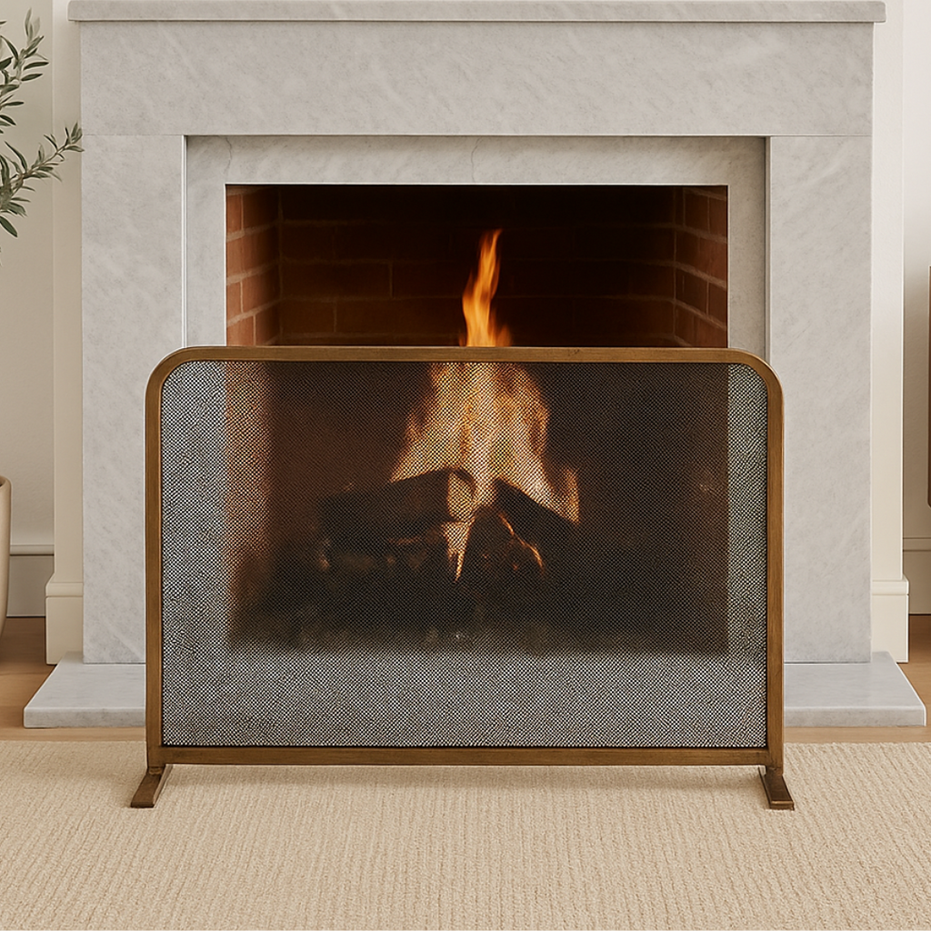 Wrought iron spark guard