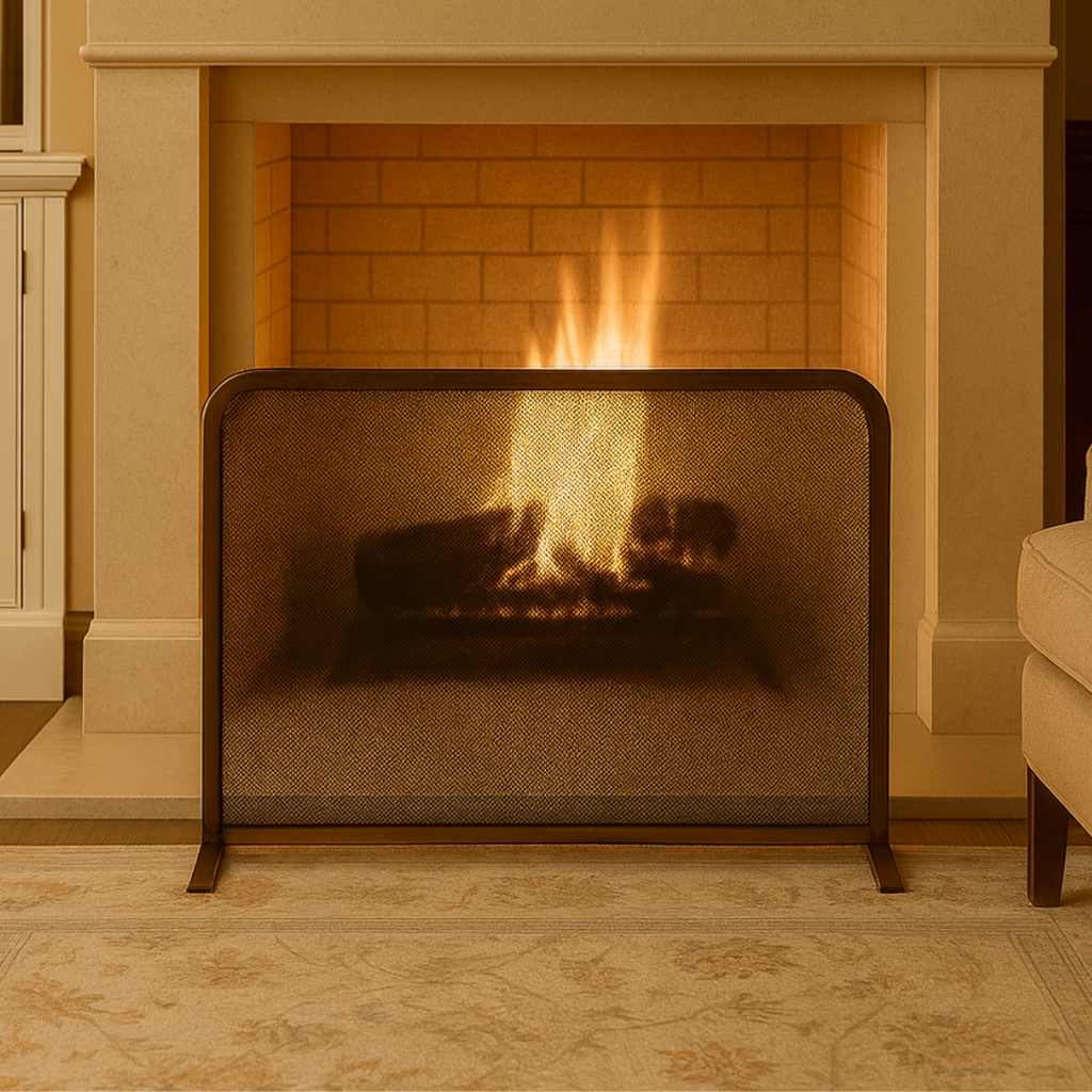 Wrought iron spark guard
