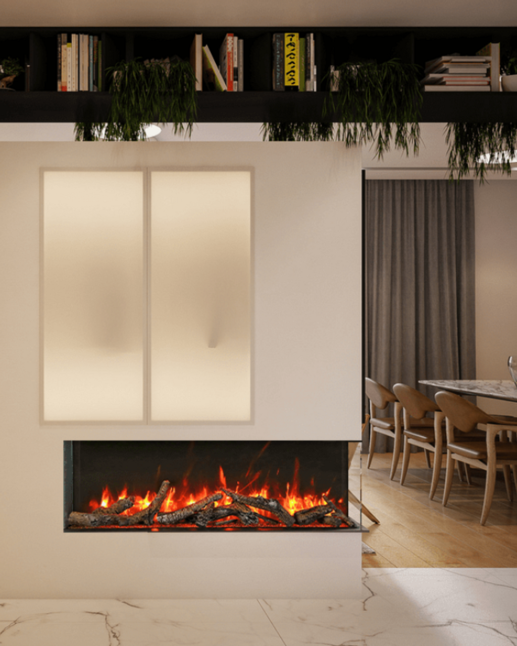 TRU-VIEW DEEP XT SMART 40-TRV-XT-XL (100 H) 3-glass fireplace