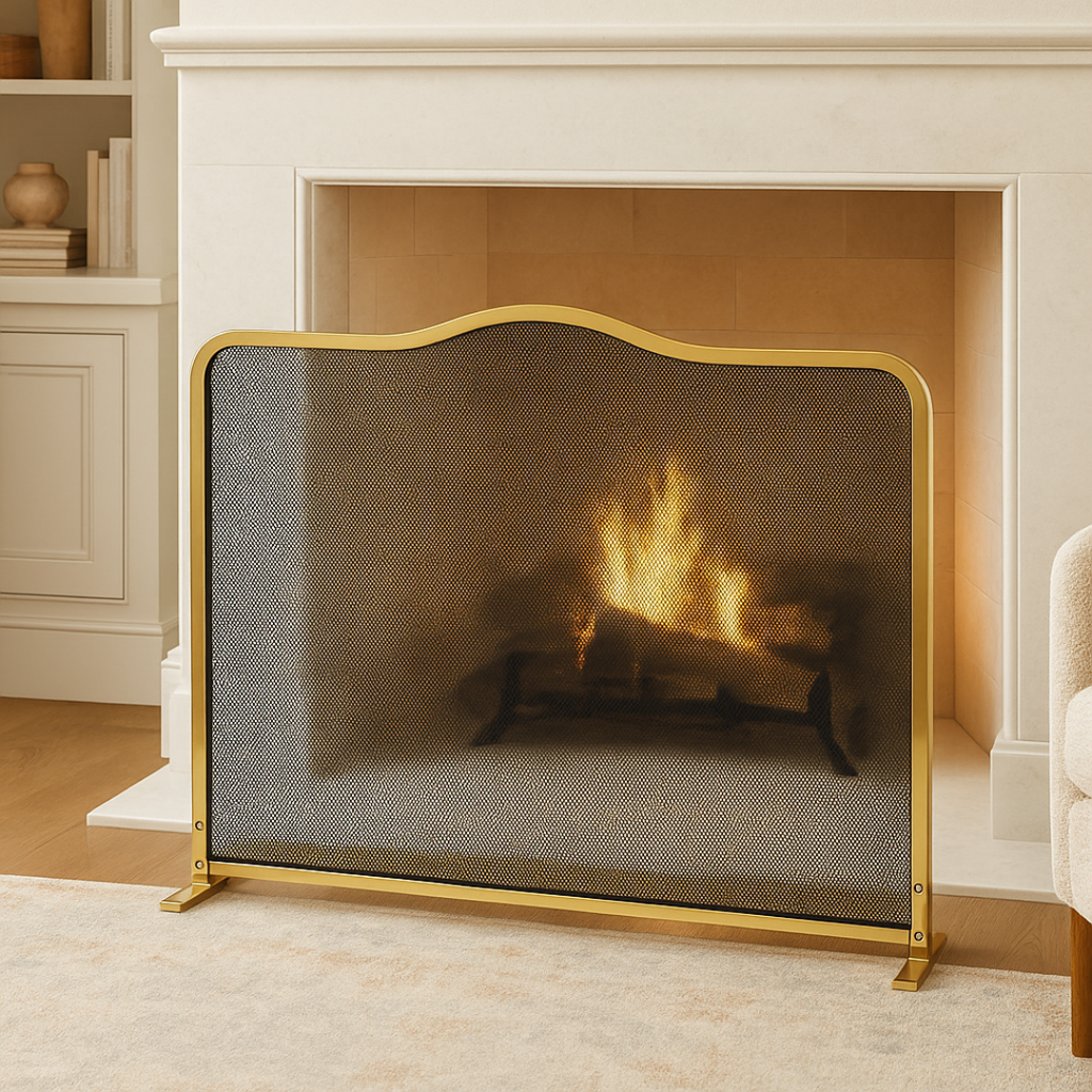 Wrought iron spark guard