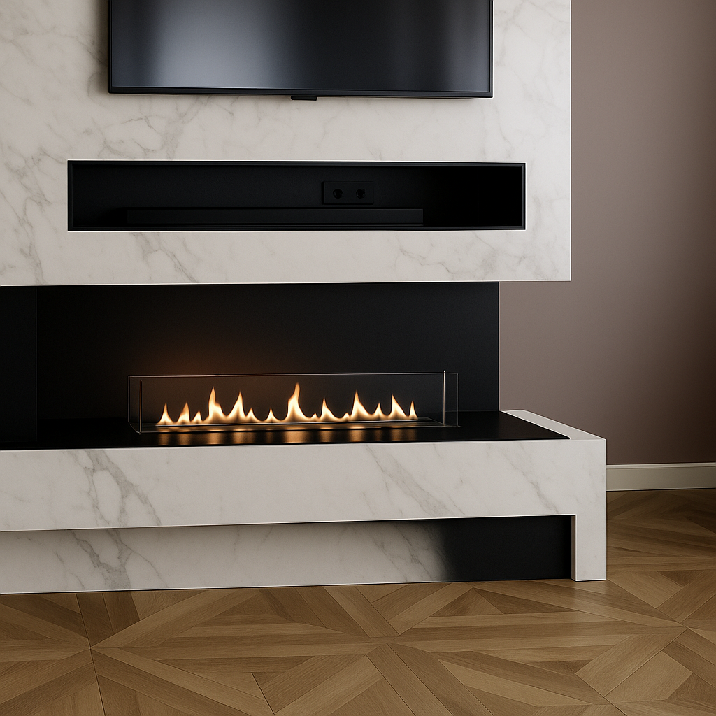 Ebios Quadra Inside SL nero 2 bruciatori