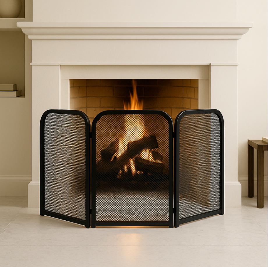 Wrought iron spark guard
